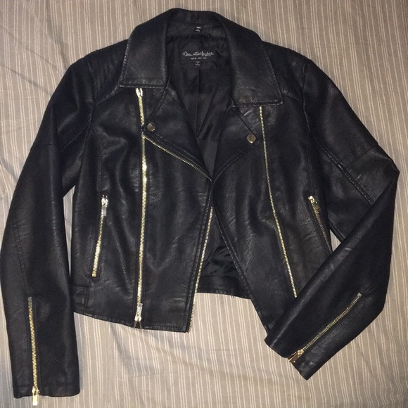 Jackets & Blazers - Faux Leather Moto Jacket